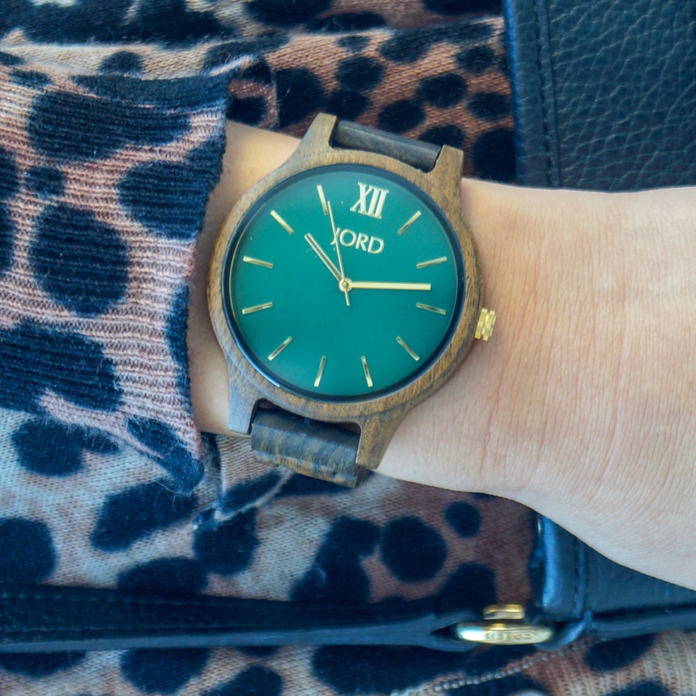 Jord 45 mm Frankie Sandalwood Emerald Wood Watch
